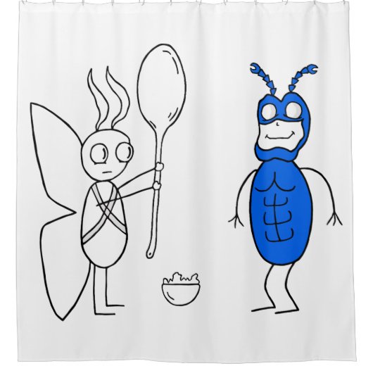 Der SPOOOOOONNN ist zu groß Duschvorhang (Vorderseite)