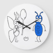 Der SPOOOOOONNN ist zu groß Große Wanduhr (Vorderseite)