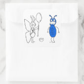 Der SPOOOOOONNN ist zu groß Quadratischer Aufkleber (Tasche)