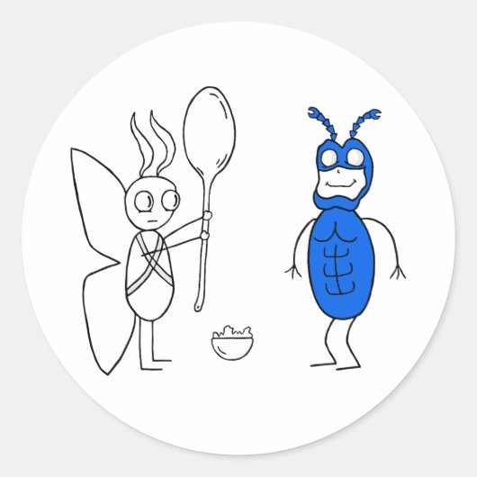 Der SPOOOOOONNN ist zu groß Runder Aufkleber (Vorderseite)