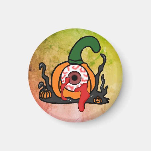 Der spöttische Blutschuss Kürbis Magnet (Vorne)