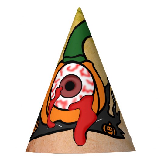 Der spöttische Blutschuss Kürbis Partyhütchen (Vorderseite)