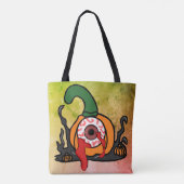 Der spöttische Blutschuss Kürbis Tasche (Rückseite)