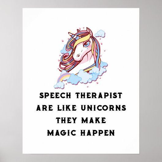 Der Sprechtherapeut ist wie die Unicorns-Speech-Th Poster (Vorne)