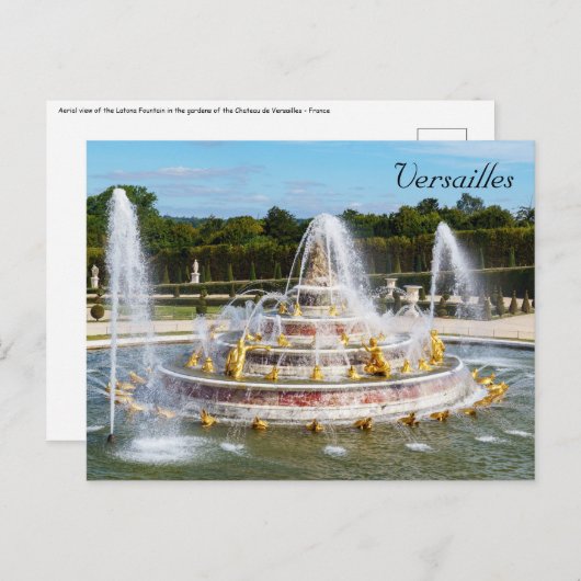 Der Springbrunnen von Latona im Garten von Versail Postkarte (Vorne/Hinten)