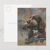 Der Sprocker Spaniel, Jagdhund Kunst Feiertagspostkarte (Vorne/Hinten)