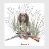 Der Sprocker Spanier, Gun Dog Art Aufkleber (Blatt)