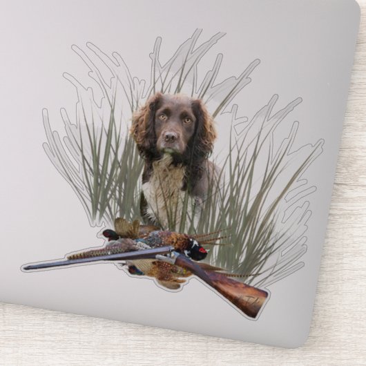 Der Sprocker Spanier, Gun Dog Art Aufkleber (Detail)