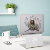 Der Sprocker Spanier, Gun Dog Art Aufkleber (Laptop auf Schreibtisch)