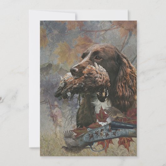 Der Sprocker Spanier, Gun Dog Art Einladung (Vorderseite)