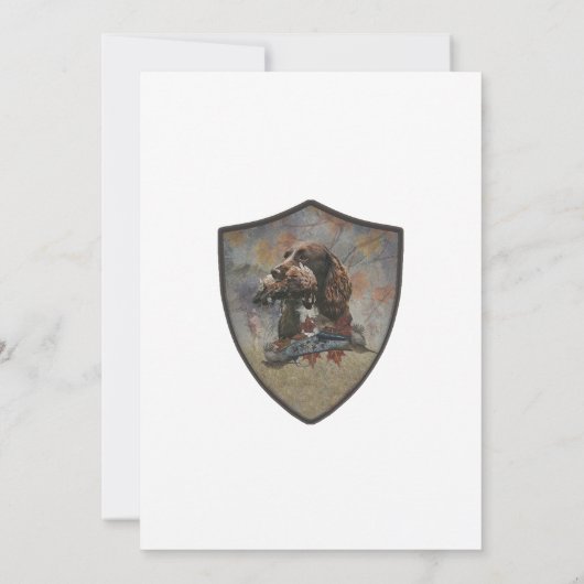 Der Sprocker Spanier, Gun Dog Art Einladung (Rückseite)