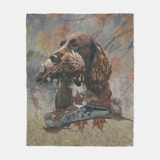 Der Sprocker Spanier, Gun Dog Art Fleecedecke (Vorderseite)
