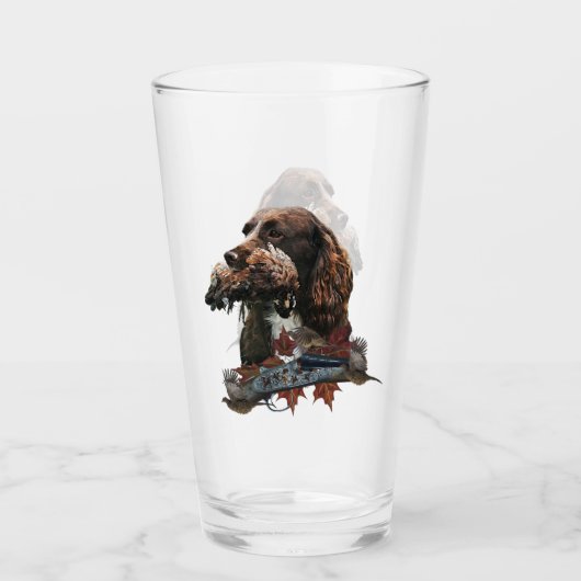 Der Sprocker Spanier, Gun Dog Art Glas (Vorderseite)