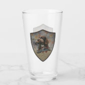 Der Sprocker Spanier, Gun dog art Glass Glas (Rückseite)