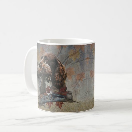 Der Sprocker Spanier, Gun Dog Art Kaffeetasse (Vorderseite Links)