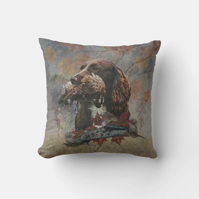 Der Sprocker Spanier, Gun Dog Art Kissen (Vorderseite)