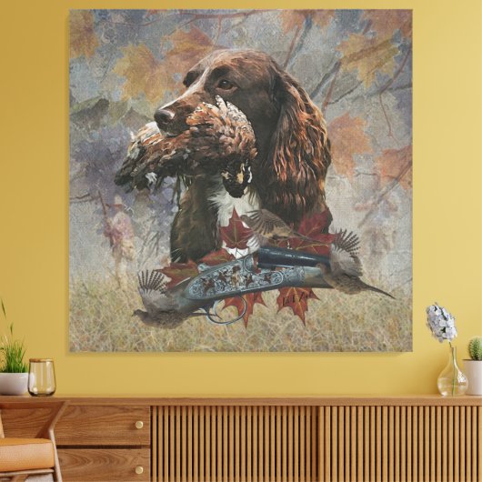 Der Sprocker Spanier, Gun Dog Art Leinwanddruck (Insitu (Wohnzimmer))
