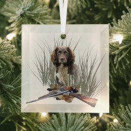 Der Sprocker Spanier, Gun Dog Art Ornament Aus Glas
