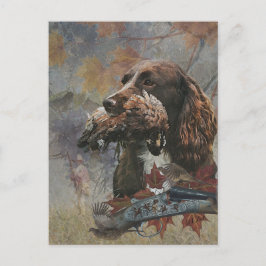 Der Sprocker Spanier, Gun Dog Art Postkarte