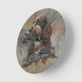Der Sprocker Spanier, Gun Dog Art Runde Wanduhr (Winkel)