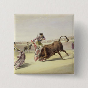Der Sprung oder das Salta Tras Cuernos, 1865 Button