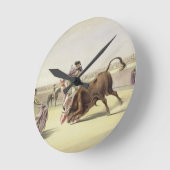 Der Sprung oder das Salta Tras Cuernos, 1865 Runde Wanduhr (Winkel)