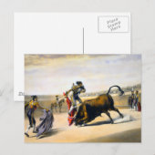 Der Sprung oder Salta Tras Cuernos Postkarte (Vorne/Hinten)