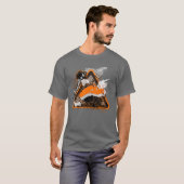 Der Sprung, springendes kitesurfer Zeichen T-Shirt (Vorne ganz)