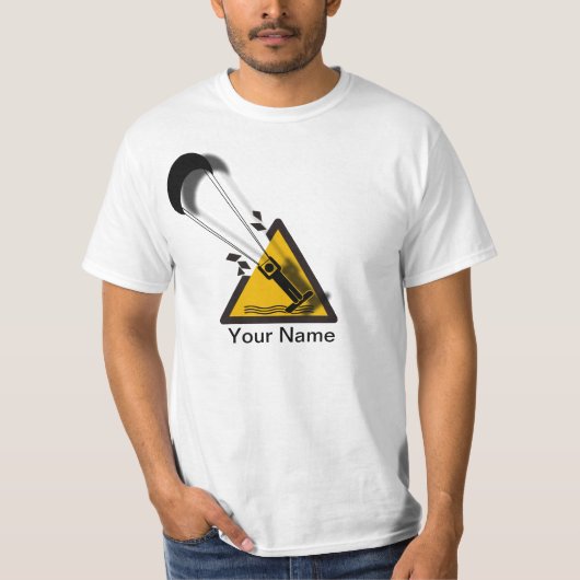 Der Sprung. Surfendes Spaß-Shirt des Drachens T-Shirt (Vorderseite)