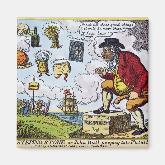 Der Sprungstein, John Bull pinkelt hinein Magnet (Vorne)