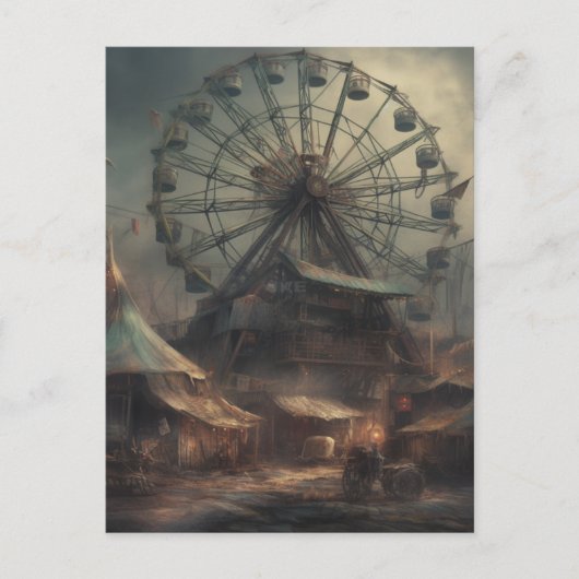 Der Spuk verzichtete dystopische Karneval Postkarte (Vorderseite)