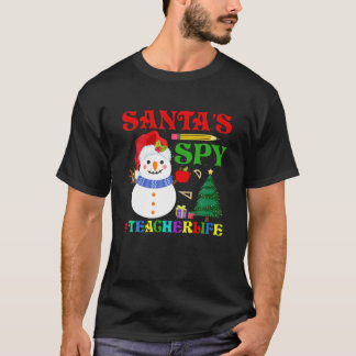 Der Spy-Lehrer Leben Lehrer Leben Farbenfrohe Chri T-Shirt