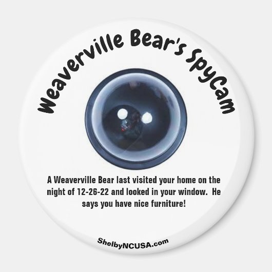 Der SpyCam-Magnet eines Perlmuttbären Magnet (Vorne)