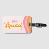 Der Squad Groovy Pink & Orange Gepäckanhänger (Vorderseite (Horizontal))