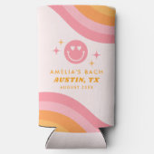 Der Squad Groovy Pink & Orange Selters Dosenkühler (Rückseite)