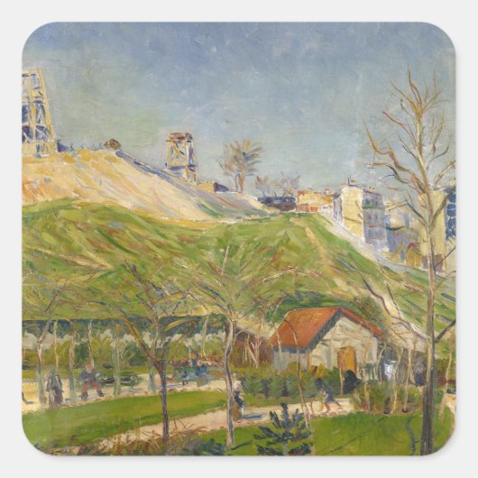 Der Square Saint-Pierre 1883-84 Quadratischer Aufkleber (Vorderseite)