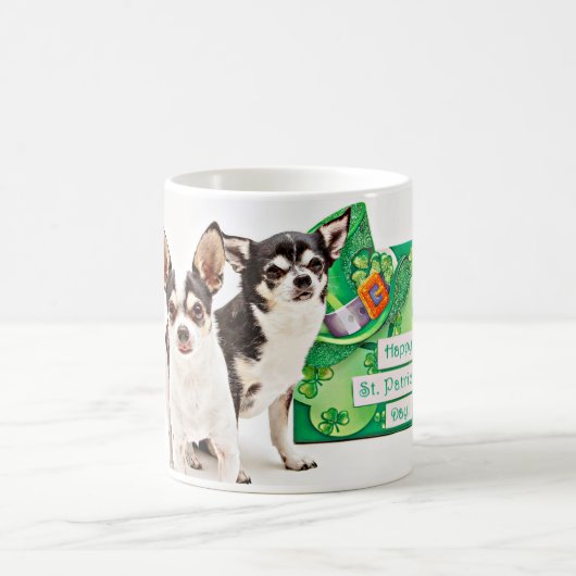 Der St. Patrick's Day Chihuahua Kaffeetasse (Mittel)