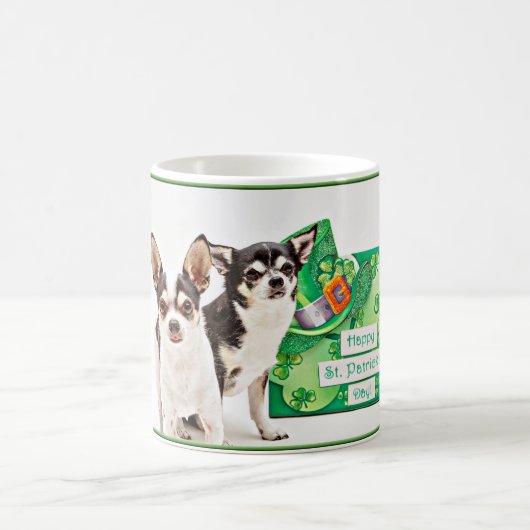 Der St. Patrick's Day Chihuahua Kaffeetasse (Mittel)