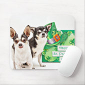 Der St. Patrick's Day Chihuahua Mousepad (Mit Mouse)