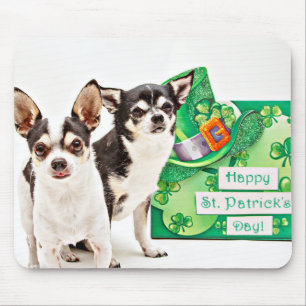 Der St. Patrick's Day Chihuahua Mousepad