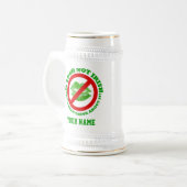Der St. Patrick's Day darf nicht küssen Bierglas (Vorderseite Links)