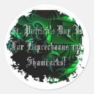 Der St. Patrick's Day ist für Kobolden und Kleeblä Runder Aufkleber