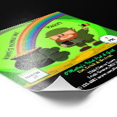 Der St. Patrick's Day Leprechaun, Pot of Gold Fotodruck (Ecke)