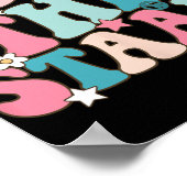 Der Staar Test Day Retro Groovy Teacher St. Poster (Ecke)