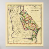 Der Staat der georgischen Karte (ca. 1810) Poster (Vorne)