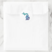 Der Staat der Großen Seen - Michigan Classic Runde Runder Aufkleber (Tasche)