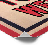 Der Staat für Sozialhilfe aufhalten Poster (Ecke)