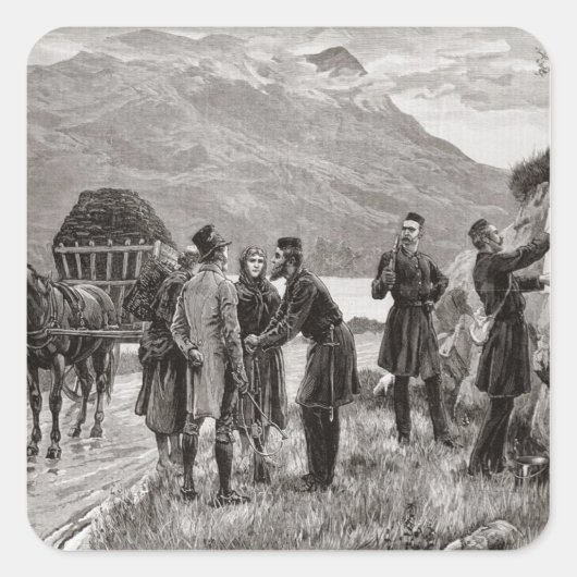 Der Staat Irlands Quadratischer Aufkleber (Vorderseite)