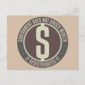 Der Staat schafft kein Vermögen Postkarte (Vorderseite)