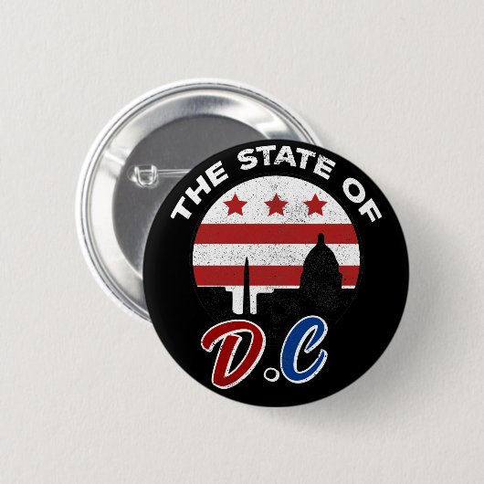 Der Staat von DC - 51. Staat für die USA Button (Vorne & Hinten)
